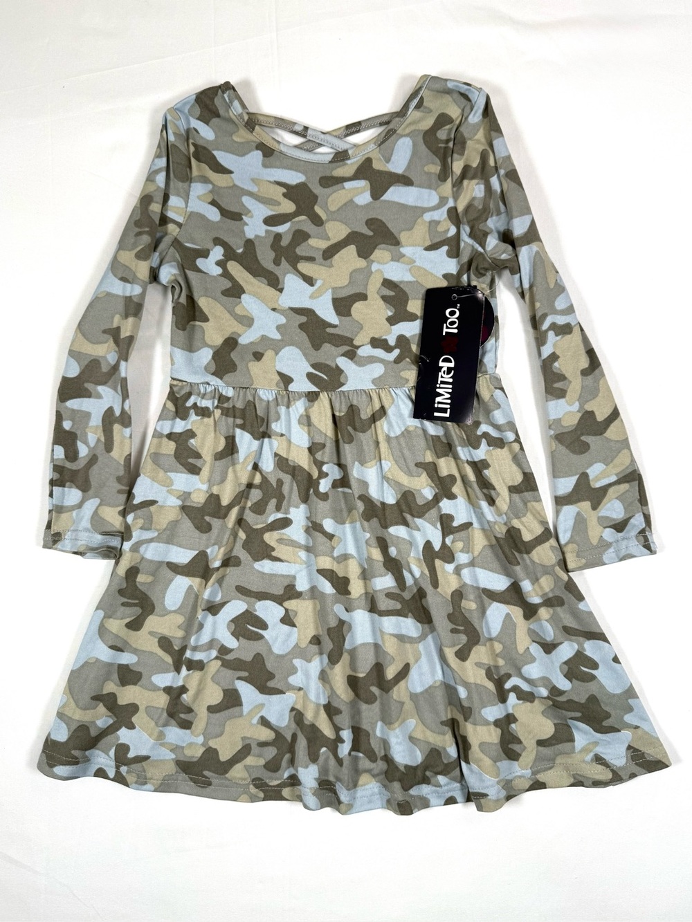 NWT LIMITED TOO Girls Camo Twirl Dress 4T Military Tactical Army Country NEW